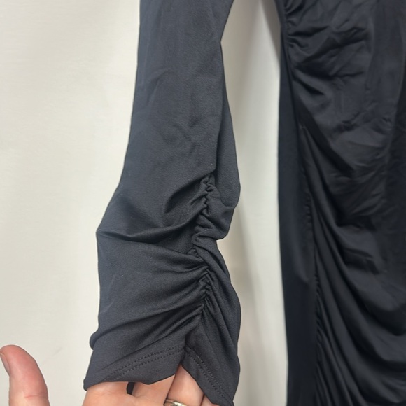 Eva Alexander black long sleeve maternity dress 8 - Picture 3 of 7